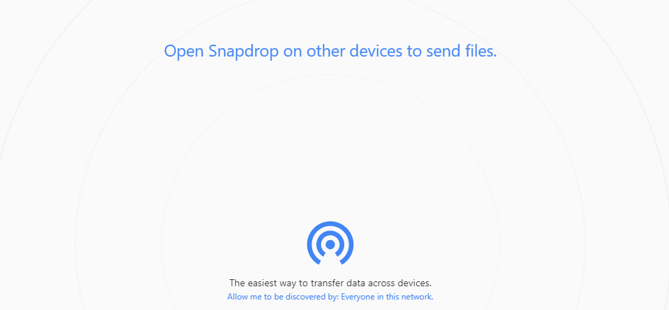 Transfer file from PC to Mobile using SnapDrop