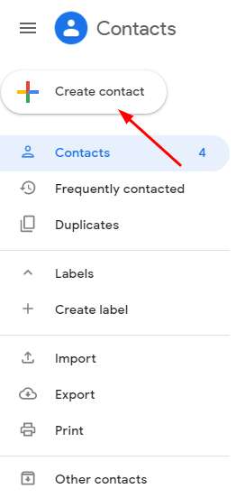 Create a contact