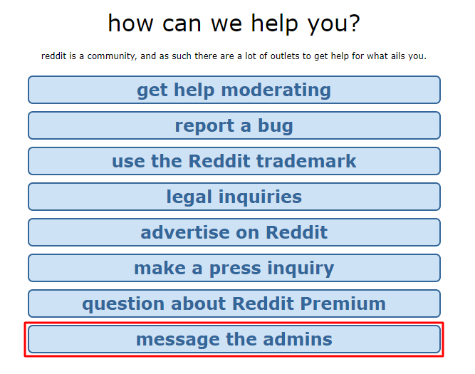 how to report a subreddit