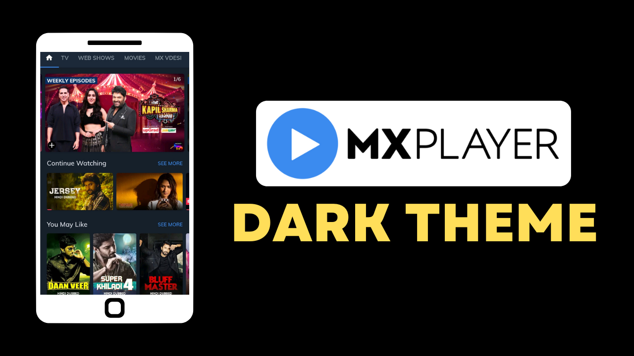 mx player dark theme