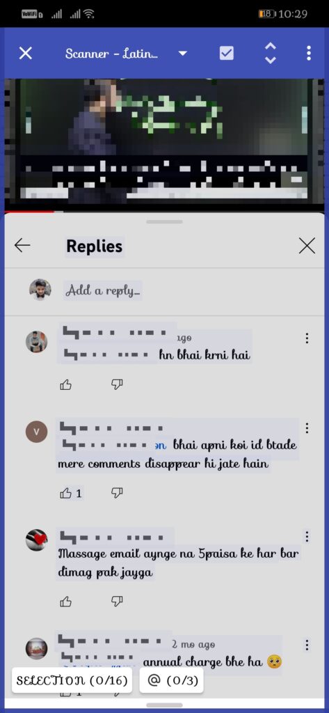 Copy Youtube comments