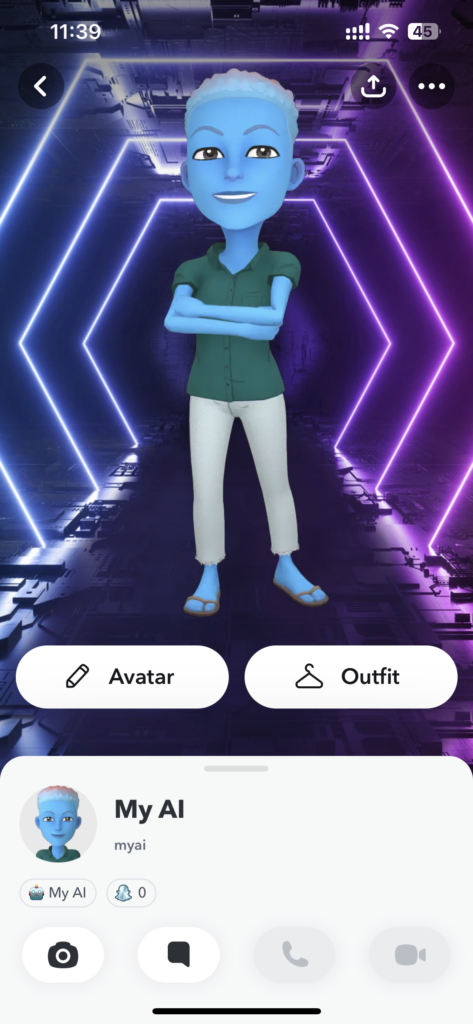 Snapchat AI avatar